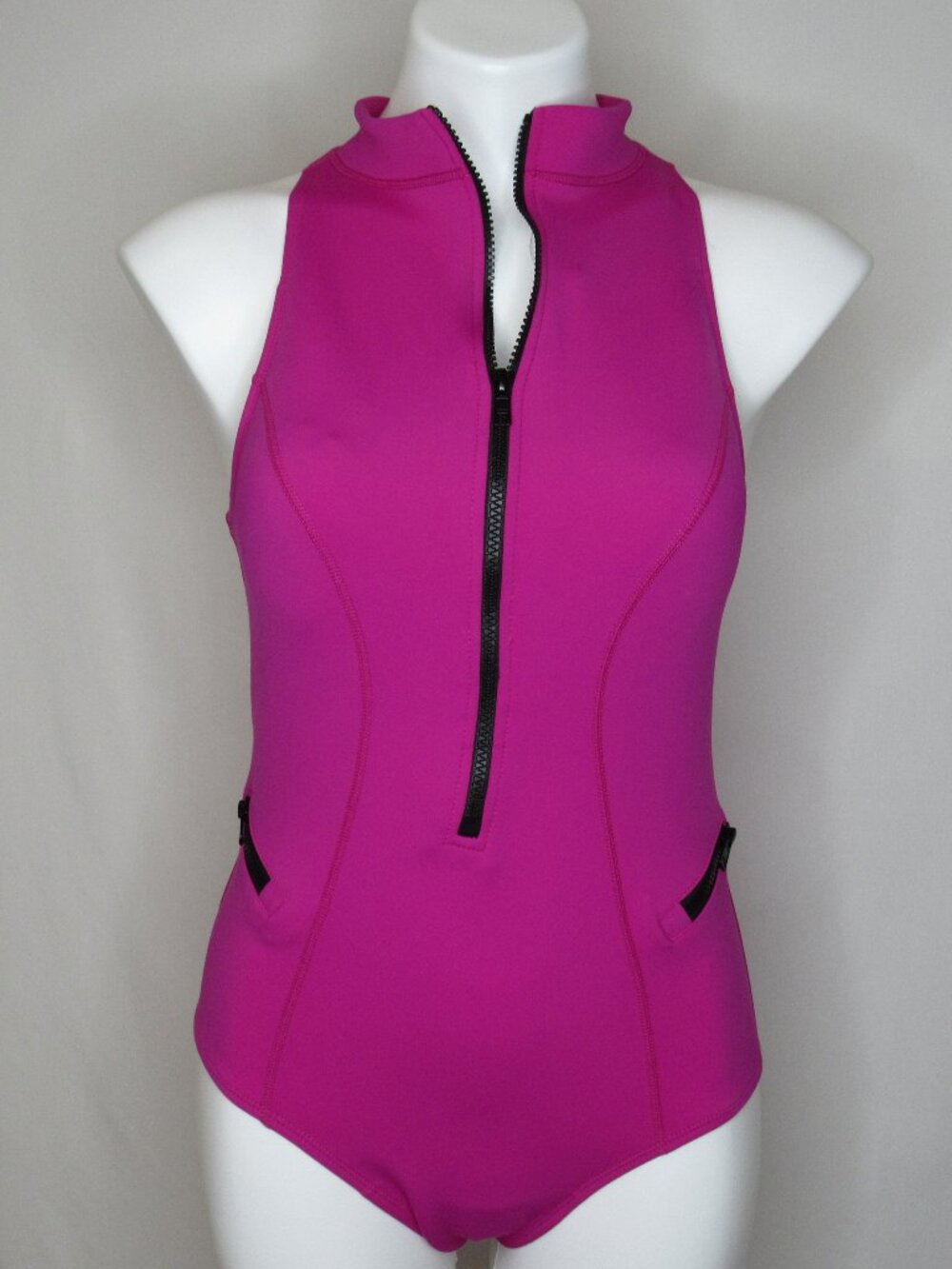 Sporti Active Pink  Solid One Piece Scuba Swimsuit Women's L Large New NWT